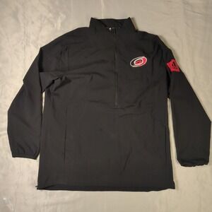 Adidas Carolina Hurricanes NHL Game Mode 1/4 Zip Pullover Jacket L Black